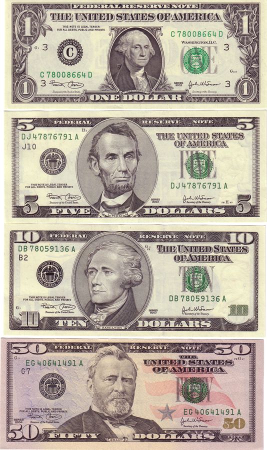 Us Dollar Noten Stückelung